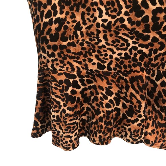 Annabelle Leopard Print Cap Sleeved Top NWOT - Picture 4 of 5